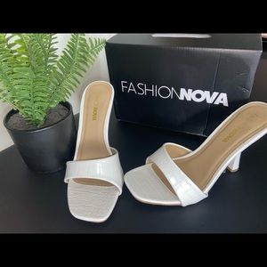 Saying Hello Heeled Sandals- White